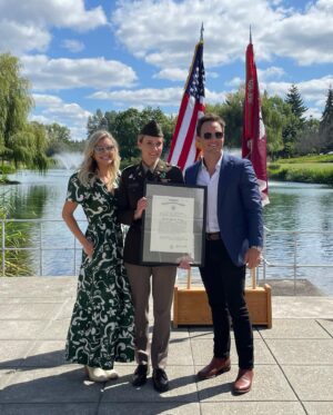 Carrie Wampler Instagram - Washington for 48 hours to: 
- Witness our girl @staybrooke getting promoted to Captain🇺🇸
- Hit up a National park 🏞️ 
- Devour milk   cookies 🍪 
- Drink lots of coffee🤎

So proud of you, Staley!!
