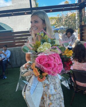 Carrie Wampler Instagram - Birthday brunchin’ 🥂🍾💐 

It’s almost as if my girlfriends know I like flowers 🥰 …So thankful for a beautiful birthday weekend with beautiful people✨