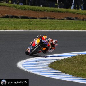 Casey Stoner Instagram - Thanks @petrux9 🙏😂 Posted @withrepost • @panagiotis15 .
"The stages of life should be: you are born, you grow up, you see Casey Stoner ride on Phillip Island, you reproduce and then you die." 
 -Danilo Petrucci- 🎩