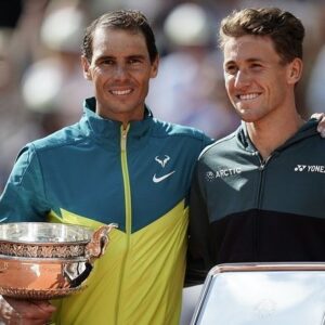 Casper Ruud Instagram - Biggest moment of my life and definitely two weeks I will never forget. The fans in Paris made me feel welcome and at home. Can’t wait to see you next year, Paris🇫🇷🙏🏻
Congrats to @rafaelnadal with an amazing tournament and for taking home a record 22nd Grand Slam title. Unbelievable!

📸#1&2: Nicolas Gouhier | FFT
📸#3:  Adam Pretty | Getty Images
📸#4: Clive Brunskill | Getty Images
📸#5: Pauline Ballet | FFT