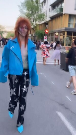 Catherine Pogonat Instagram - We can be heroes, just for one day. 
@jessprecieuse @villagemontreal @velma.johnny_jones @walter.e.go #drag #dragking #village #mtl #fyp #bowie