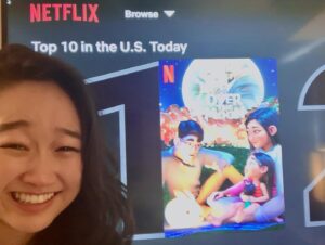 Cathy Ang Instagram - It was an eventful morning 🥲 Thank you, thank you, thank you 🙏
.
.
.
pc: @kanellacoconut 
#overthemoonmovie #overthemoonnetflix #netflix #glenkeane #pearlstudio #top10 #animation #animatedmovie #aapi #asian #representationmatters #asianrepresentation #asianart