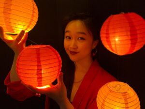 Cathy Ang Instagram - Lunar New Year ends with the Spring Lantern Festival - we only have IKEA lanterns, but we’re still wishing you a Happy (quarantined) New Year! 🧧🥟🍊🧨 Be safe my friends. I’ll be  celebrating my Asian heritage till the rest of the world can love it too✌️

Lantern Festival: Traditionally, there are riddles sharing some bits of wisdom, or messages of good fortune and love written on the lanterns. I hope that a family reunion can come soon ❤️ 
.
.
.
#springfestival #lunarnewyear #lanternfestival #happynewyear #yearoftheox #quarantine #staysafe #asian #asianamerican