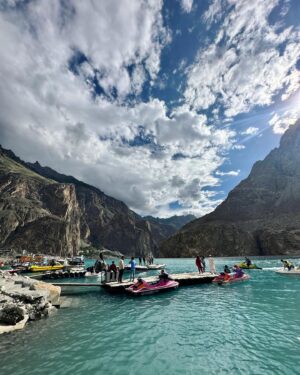 Cedar Wright Instagram - Expedition goals in order of priority. 1: come back 2: have fun 3: team work 4: adventure 5: explore 6: learn 7: Send.
 Pakistan Photo Carousel- 1: Rakaposi- 7788m the north face of which scrapes the largest vertical relief in the world dropping nearly 6000m or 19,600 feet directly to the valley which we stayed in.  2: Apricots grow wild everywhere in Hunza, and often on my walkabouts I’d stop to refuel on delicious apricots and mulberries straight from the tree. Here the locals are sun drying their local resource.  3: local military passing through.  Contrary to what you might think our stay in Pakistan felt very safe, and the local hospitality was epic.  Where we stayed was actually a full tourist hot spot for the huge growing Pakistani middle class that love to head to the mountains to escape the heat.  4: A mighty steed. Gives mad max vibes. 5: facial hair on point!  Local guards of the ancient Baltit Fort. 6: Happy Cloud? 7: the dream team… or? 😜❤️ @davidmt_chen @jeffreylongcor @rob___curran  8: a very scenic bridge for tourists.  We took the zip line😂 it was rowdy. 9: Attabad Lake, which only emerged in 2010 after a massive landslide!  Now there are tons of lakeside hotels and boats and jet skis for the massive local tourism industry! 10: spirit questing with Jeff who always went a little closer and deeper into the glacier than me.  In the end I’m happy to say all expedition priorities were achieved and I was very charmed by life on the ground, the rock and the air in the Hunza region of the Karakoram. @thenorthface