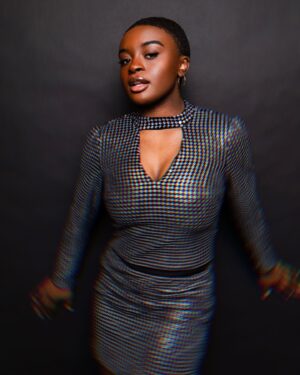 Celia Rose Gooding Instagram - sequins in chicago.
•
Something super casual for @startrek Mission Chicago! 
📸: @marcjfranklin 
👗: @ramybrook 
💄: @celenagram 
#StarTrekChi #StarTrekStrangeNewWorlds