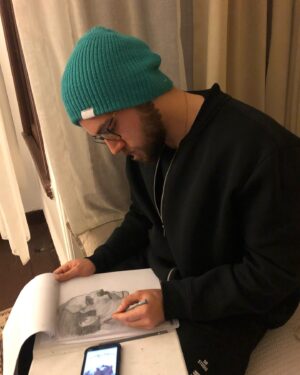 Cem Kenar Instagram - Night drawing sessions w/ @dilantanburoglu
