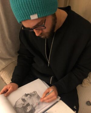 Cem Kenar Instagram - Night drawing sessions w/ @dilantanburoglu