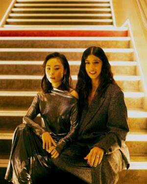 Chacha Huang Instagram - Presenting @onthegofilm in Paris @cheriescherisparis with my lovely director @juliadecastro___ 

Merci beaucoup @diorbeauty @jr_queiros
Shining in @bimbaylola @iriavalinho_ 

📷 @emiliarosario_ @heliosgraphie