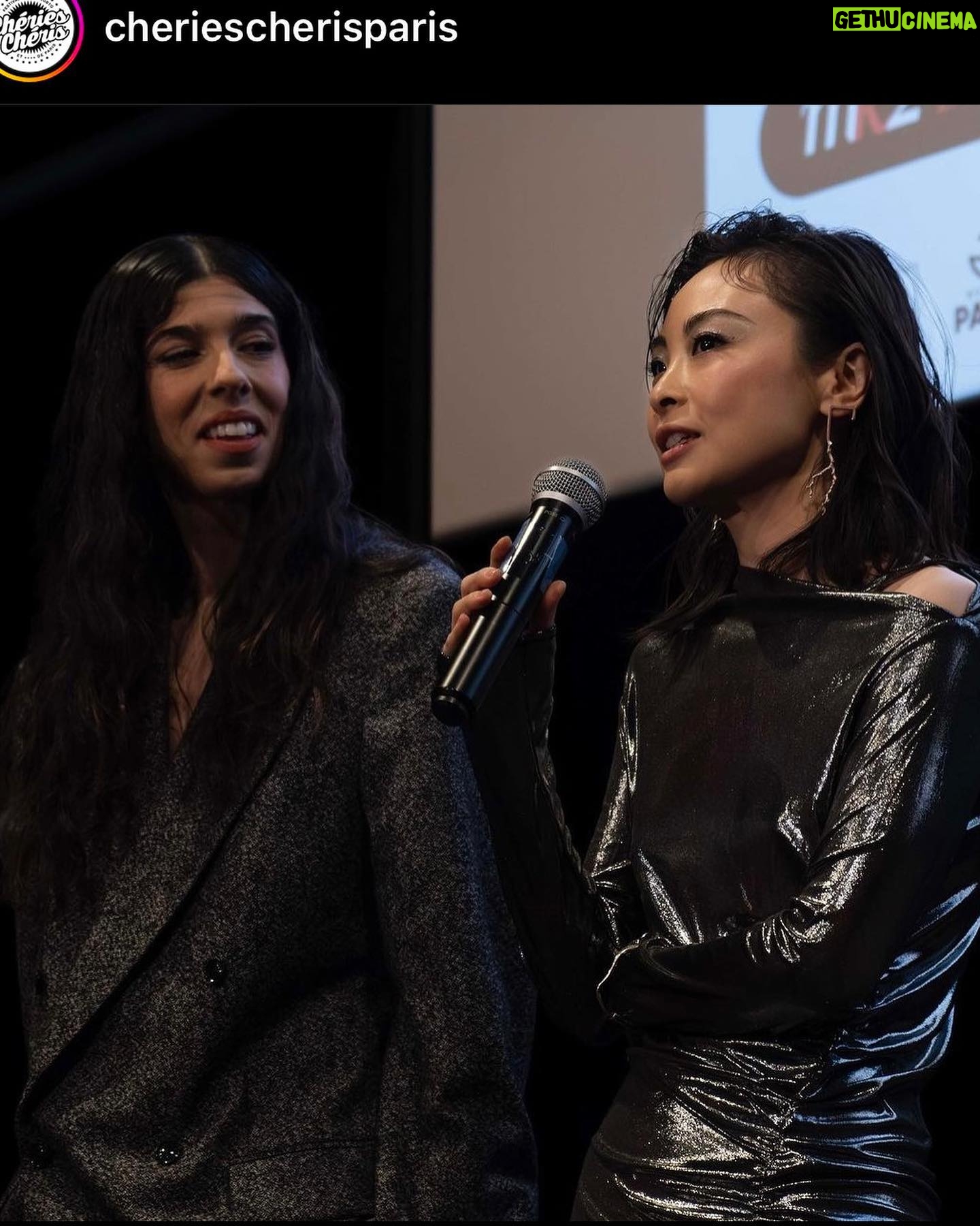 Chacha Huang - 3 Likes - Presenting @onthegofilm in Paris @cheriescherisparis with my lovely director @juliadecastro___
Merci beaucoup @diorbeauty @jr_queiros
Shining in @bimbaylola @iriavalinho_
📷 @emiliarosario_ @heliosgraphie
