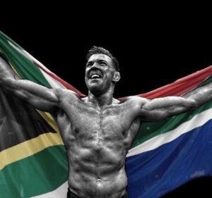 Chad Le Clos Instagram - Been saving this pic, this was taken on middleweight debut in JHB @efcworldwide 🇿🇦 today you are @ufc champion of the world 👑 couldn’t be prouder of you @dricusduplessis my friend ❤️ you deserve It all #andnew #ufc #dricusduplessis