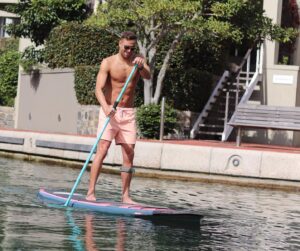 Chad Le Clos Instagram - First time on a stand up paddle board, and an awesome day on top of it with @theinsidersa