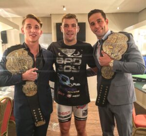 Chad Le Clos Instagram - Been saving this pic, this was taken on middleweight debut in JHB @efcworldwide 🇿🇦 today you are @ufc champion of the world 👑 couldn’t be prouder of you @dricusduplessis my friend ❤️ you deserve It all #andnew #ufc #dricusduplessis