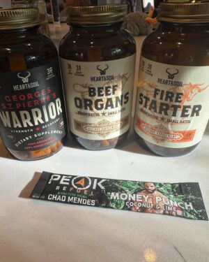 Chad Mendes Instagram - Morning supps! 💪🏽💪🏽
 

Use code CHADMENDES for 10% off any @heartandsoilsupplements orders guys! 

#heartandsoil #nosetotail #supplements #organs #liver #heart #nutrientdense #bioavailable #clean #energy #healthylifestyle