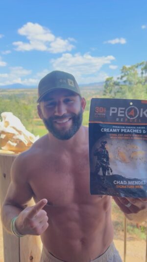 Chad Mendes Instagram - Hunting season is just around the corner guys!! Remember you can stock up on my @peakrefuel meals anytime now! We are live year round on the peak website, @amazon @bassproshops @cabelas @sportsmans_warehouse @scheelsoutdoors and many more retail locations! 

Good luck this season and can’t wait to see the adventures you guys get into!!🙏🏼🏹💪🏽

#mendesmeals #peakrefuel #live #goodluck