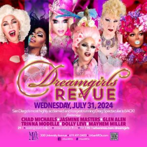 Chad Michaels Instagram - July! Pride! Cosplay! Extravaganza!
The table is set at The @dreamgirls_revue and @urbanmos for a spectacular month of shows so make your reservations at:
Urbanmos.com/Dreamgirls

#dreamgirlsrevue #urbanmos #sandiegodrag #mosuniverse #celebrityimpersonator #sandiegonightlife #hillcrestnightlife #hillcrestsandiego #sandiegoartist #sandiegodragqueen #sandiegoeats #sandiegoentertainment #sandiego #sandiegodrag #sandiegotourism #rupaulsdragrace #chadmichaels #mosgirls #drag #dragqueen #sandiegoevents #dragqueensofinstagram #dragshow #sandiegofun #sandiegocabaret #sandiegoqueens #2024
