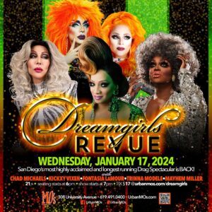 Chad Michaels Instagram - Join us this Wednesday 1/17 at @urbanmos and The #DreamgirlsRevue FEAT:
@theonlymayhem hot off @rupaulsdragcon and our DREAMGIRL competing on the upcoming @dragraceukbbc VS The World!!
@kickxy_vixen Queen of Cosplay
@trinnamodele Blonde Ambition
@simplyfontasia Continental Elite and your Host @chadmichaelsallstar !!!
Showtime 7PM
Cocktails, Cuisine, and Queens to melt your drama away!!

Reservations Available at:
Urbanmos.com/Dreamgirls

#dreamgirlsrevue #urbanmos #sandiegodrag #mosuniverse #celebrityimpersonator #sandiegonightlife #hillcrestnightlife #hillcrestsandiego #sandiegoartist #sandiegodragqueen #sandiegoeats #sandiegoentertainment #sandiego #sandiegodrag #sandiegotourism #rupaulsdragrace #chadmichaels #mosgirls #drag #dragqueen #sandiegoevents #dragqueensofinstagram #dragshow #sandiegofun #sandiegocabaret #sandiegoqueens #2024