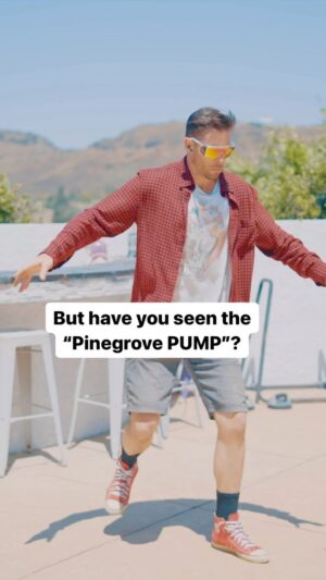 Chadd Smith Instagram - You’ve seen the “Pinegrove shuffle” but now meet the “Pinegrove Pump”🦾🤡🤘🏼🤖 The original song has a beat that reminded me of pistol grip pump by Vol 10 so I created this abomination 👹