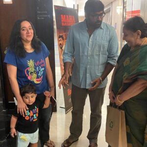 Chandra Lakshman Instagram - ...and with the Maharaja himself.. Congratulations @actorvijaysethupathi VSP on your 50th film and cheers to many more enthralling performances🎊🎉

Lots of love @pratheeshsekhar

#maharajamovie #vijaysethupathi #tamilactor #newmovie #promotions