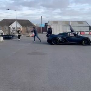 Chanel Cresswell Instagram - Did I drive you say 🤩🏎️💨… 
This was actually a practise day .. and on my birthday 🎁 
… and then the fabulous @bencollinsstig  turned up 🤯🩵
So here’s me pulling off before we started the ♾️ and 🍩 !! 

Apart from us nearly chewing the dashboard with my speed breaking I got the hang of it 😂😂

@netflixuk @thegentlemen