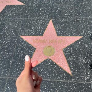 Chantal Videla Instagram - This is what you call Visualising the Future! And of course, the other members will have their own stars too! Let’s make a Lapillus street!🙈 

But for now, let’s check this off our bucket list! Finally got to stroll around the Walk of Fame and see the Hollywood sign! And take a few selfies with big Names too🥹💖

Just a few random throwback pics that I wanted to share with you, peeps! Have a nice Day!☺️☀️✨

PS: The star is Fake, we just made our own and took a picture okie? Let’s wait for the real one later🙊😆✌🏻