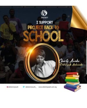 Charity Awoke Instagram - In Nigeria🇳🇬, about 10.5 million children are not in school even though primary education is officially free and compulsory. District youth has taken it upon themselves to reach this children and help reduce the number, change and development starts with me and you... And that is why I am proud to be @districtyouth ambassador,  helping get back this children to school. #districtyouth #education #charityawoke #isupportprojectbacktoschool