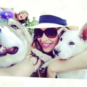 Charity Shea Instagram - Easter selfie with #furbabies #cedar #feather HAPPY EASTER