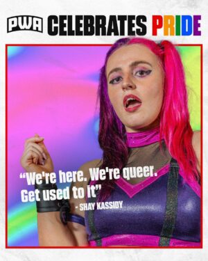 Charli Evans Instagram - PWA hopes everyone has had a fantastic PRIDE month 🏳️‍🌈 

We have teamed up with members of our roster to celebrate PRIDE and deliver messages that mean something to them. 💚

#pride🌈 #pridemonth