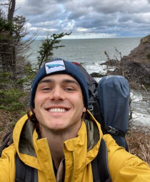 Charlie Gillespie Instagram - Chignecto Loop in two days - it rained, it snowed, was muddy up past my shoes and I over packed like a doofus 🥲 couldn’t be happier