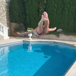 Charlie Siem Instagram - 1st May, first jump in the pool this year means the beginning of summer ... I leapt out quickly as it was pretty cold though ... live stream tomorrow at 7pm (french time) will play some music and listen to @ednaschoice