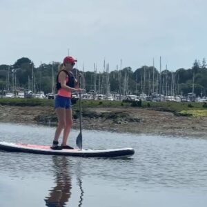 Charlotte Hawkins Instagram - Beautiful Beaulieu! What a wonderful weekend on the water… stunning sunsets and awesome views, a few miles to take it all in as we walked to the village & back admiring the wildlife along the way.. then messing about on the river with a bit of paddleboarding - I decided not to risk standing up for too long after I spotted the jellyfish! 🪼😱 And cheers at the end of an action-packed weekend! 🍻 Hope you had a good one too xx