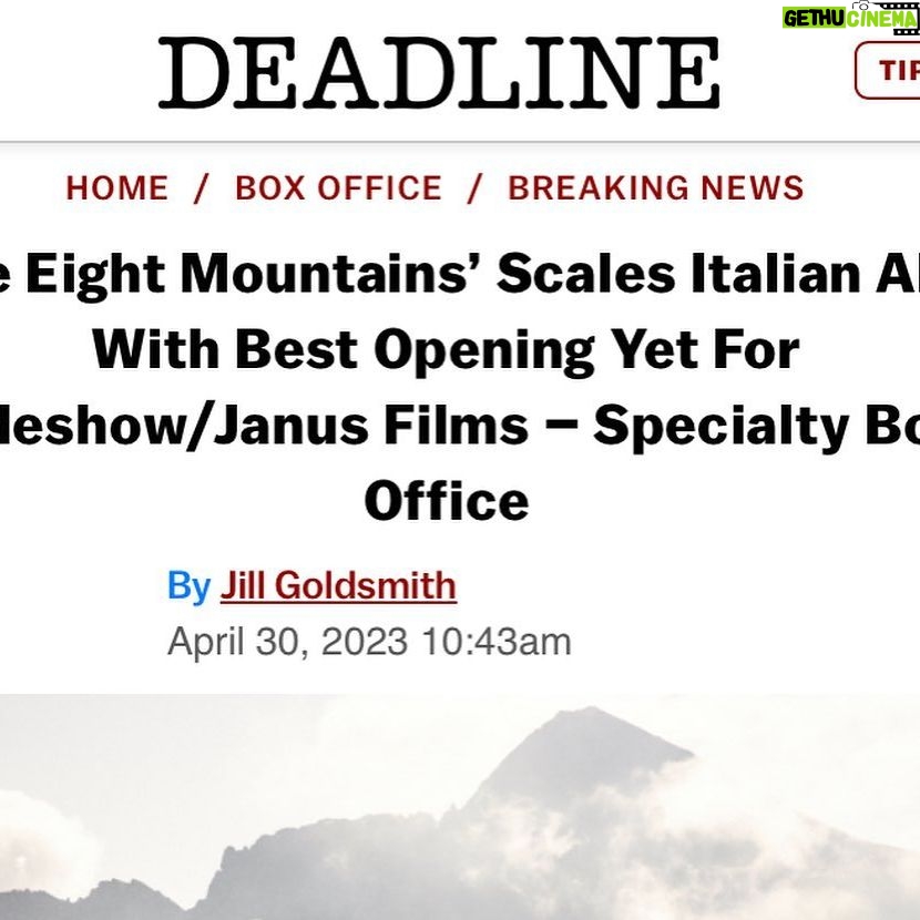 Charlotte Vandermeersch - 881 Likes - An amazing 1st week it was for The Eight Mountains in the US. It had the highest per theater average for any European film this year and the highest per theater average for any Italian film in the US since Paolo Sorrentino’s The Great Beauty in 2013. Being the New York Times’ Critics Pick was the 🍒on the cake. Grateful and happy to share the love!
Thank you, everyone at @asideshowfilm @janus_films @criterioncollection. Thanks @angelikafilmny @filmlinc ! Thanks to all the people who are coming to see the film & are spreading the word 🌎 #theeightmountains @cognettipaolo #lucamarinelli @alessandro.borghi #felixvangroeningen @wildsidesrl @visionfilmdistribution @menuettofilm #rufusfilms #leottomontagne And thank you @meryllrogge for your fantastic sweater and knitwear, keeping me warm through the thick New York rain. The Eight Mountains opens in Los Angeles @nuarttheatre this weekend!!