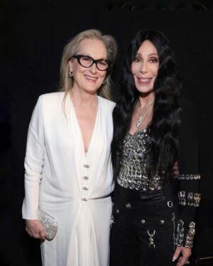 Cher Instagram - Thank you to EVERYONE and @iHeartRadio ✨🤩

@merylstreep 🩵 Getting the award from you melted my heart. Thank you babe

Miss the show? Stream on @Hulu

#iheartawards2024