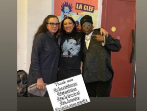 Cheryl Dunye Instagram - This is how we did the holidays 🎁 Critical Barbra: Perspectives on the First Global Jewish Superstar at Gocthe University in Frankfurt (pictured is the presentation on Queer Jews by Michele Aaron, Warwick University), screened shorts in Paris with @piapia.asso.media, and screened “Black Is Blue” in Athens with the Lala artist residency. Sending you all love ❤️