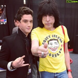 Chester Rushing Instagram - Double the throwback, double the legends! 🤘 Throwback to unforgettable moments: meeting Rock & Roll Hall of Famer, Marky Ramone, from the iconic Ramones in Queens, New York, & going behind the scenes of my first movie with the legendary Christopher Lloyd aka Doc Brown from Back to the Future! 🎬🎸 Two incredible experiences that fuel my passion for music & acting. Forever grateful for these rock ‘n’ roll and cinematic memories! #ThrowbackThursday #RockNRollMemories #MovieMagic