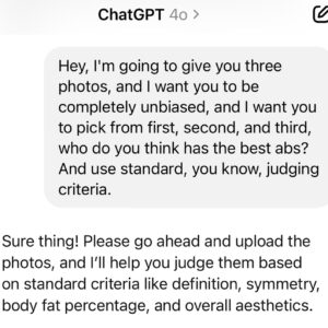 Chester See Instagram - I know that some of you may not have asked for a collage of three men in their early 40’s with their shirts off, but here we are. I’m not even sure I’m in on the joke at this point.

We asked AI to judge our chosen representative photos and judge our abs without bias. This is very serious stuff! Swipe through for results.