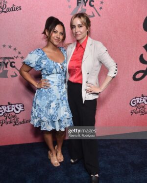 Cheyenne Isabel Wells Instagram - So much love at the @riseofthepinkladies FYC event. Thank you to everyone who came! It was lovely meeting everyone! ❤️❤️ Thank you @itsmarisadavila for making the cutest buttons to help us all show our support for the WGA 💓💋 we stand with the writers 🫶🏽✊🏽 
#fycemmys2023
#wgastrong 
Hair: @beiyawnka 
Makeup: @bridgetodonnellmakeup