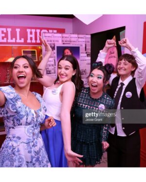 Cheyenne Isabel Wells Instagram - So much love at the @riseofthepinkladies FYC event. Thank you to everyone who came! It was lovely meeting everyone! ❤️❤️ Thank you @itsmarisadavila for making the cutest buttons to help us all show our support for the WGA 💓💋 we stand with the writers 🫶🏽✊🏽 
#fycemmys2023
#wgastrong 
Hair: @beiyawnka 
Makeup: @bridgetodonnellmakeup