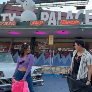 Cheyenne Isabel Wells Instagram - The Frosty Palace at @melsdrivein was a dream! A Pink takeover….A vegan milkshake called 🍭The Olivia 🍭heck yeah! Thank you so much to everyone involved it was soooo much fun! 

These shakes might be staying on the menu! Go check them out! 🍔🥤🍭🍟

AND stream Grease: Rise of the Pink Ladies now on @paramountplus 💋