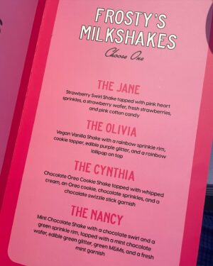 Cheyenne Isabel Wells Instagram - The Frosty Palace at @melsdrivein was a dream! A Pink takeover….A vegan milkshake called 🍭The Olivia 🍭heck yeah! Thank you so much to everyone involved it was soooo much fun! 

These shakes might be staying on the menu! Go check them out! 🍔🥤🍭🍟

AND stream Grease: Rise of the Pink Ladies now on @paramountplus 💋