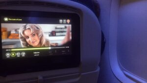 Chloe Arrowsmith Instagram - 🎬 When you're sat on the flight and you're the in flight entertainment ... oh hey it's me @british_airways ✈️👸🏼 😂 #thelookoflove #movie #britishairways  to London that 70s hair though