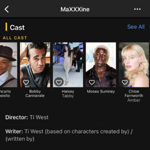 Chloe Farnworth Instagram - MaXXXine! ❤️💋🎬 swipe for audition shot! 👉🏻