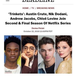 Chloë Levine Instagram - Very excited to be joining @trinkets 🧡😊🧡
@netflix @awesomenesstv