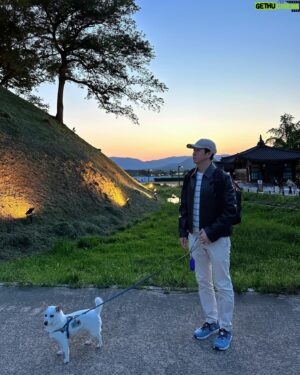 Cho Seung-yeon Instagram - _
2박3일 경주. 반려견과 함께라 유적지는 많이 못둘러봤지만 생각보다 반려견과 함께 산책할 수 있는 산책로나 카페들이 구석구석 많아서 좋았습니다. 

이번주 날씨가 워낙 구름한점 없이 좋기도 했지만 날씨 치트키 감안하더라도 경주 해질녘 풍경은 가히 예술이었구요. 
사진 속 공간인 첨성대 주변 산책로와 보문호반길은 꼭 또 걷고 싶네요 😉