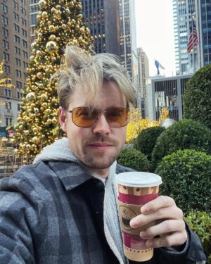 Chord Overstreet Instagram - Early morning in NYC.  Ready to go celebrate Christmas with @elvisduran and the @elvisduranshow :)