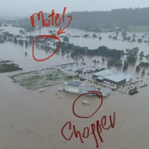 Chris Bath Instagram - When you’re stuck on the roof of your motel that “never floods” & you need to get to your chopper to save people. The incredible story of the rescuers who needed rescuing tonight @theprojecttv