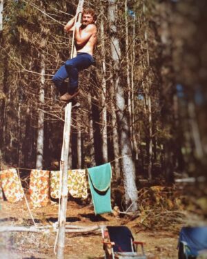 Chris Bath Instagram - Can’t see him today #thankscovid🙄 but more than 40 years on, I can still see him doing this. Back in the day, Don liked to run ideas up the camp flagpole (& horrify my mother at the same time) Happy Father’s Day, to all the excellent Dads & to my thankfully construction savvy one! ❤️ #fathersday