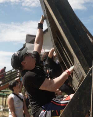 Chris Broad Instagram - Somehow this weekend I survived a Spartan Race - often said to be Japan's hardest race - involving a 1,100m mountain climb with 20 obstacles over 6km in blistering temperatures. (All while wearing Dr Jelly running shorts).

Honestly, I've no idea how I came out (mostly) unscathed, but it felt like an incredible next step on this ongoing fitness journey. I was able to shoot the whole nightmare from start to finish & the video will be out in October! 

And special thanks to @nicholaspettas_ & Angela for encouraging me to take part and to push my physical limits! Can't wait to take part again early next year.