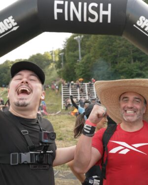 Chris Broad Instagram - Somehow this weekend I survived a Spartan Race - often said to be Japan's hardest race - involving a 1,100m mountain climb with 20 obstacles over 6km in blistering temperatures. (All while wearing Dr Jelly running shorts).

Honestly, I've no idea how I came out (mostly) unscathed, but it felt like an incredible next step on this ongoing fitness journey. I was able to shoot the whole nightmare from start to finish & the video will be out in October! 

And special thanks to @nicholaspettas_ & Angela for encouraging me to take part and to push my physical limits! Can't wait to take part again early next year.