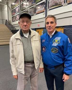 Chris Cassidy Instagram - Had the pleasure of recently meeting and hearing the story of this gentleman and member of #thegreatestgeneration  His #military journey from high school in Lafayette, IN to the #texaspanhandle for boot camp and #infantry training, to #france and ultimately to #berlin  is a piece of our nation’s fabric.  #thankyou , sir, for all you have done.  America appreciates you, Indiana appreciates you, and I appreciate you.  #happyveteransday  #gratitude