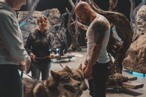 Chris Daughtry Instagram - Chris & Mando behind-the-scenes on the video shoot for 'Pieces' 👽🐺

Check out the Official Music Video at YouTube.com/daughtry (link in bio)

#daughtry #chrisdaughtry #wolf #newsingle #musicvideo #behindthescenes